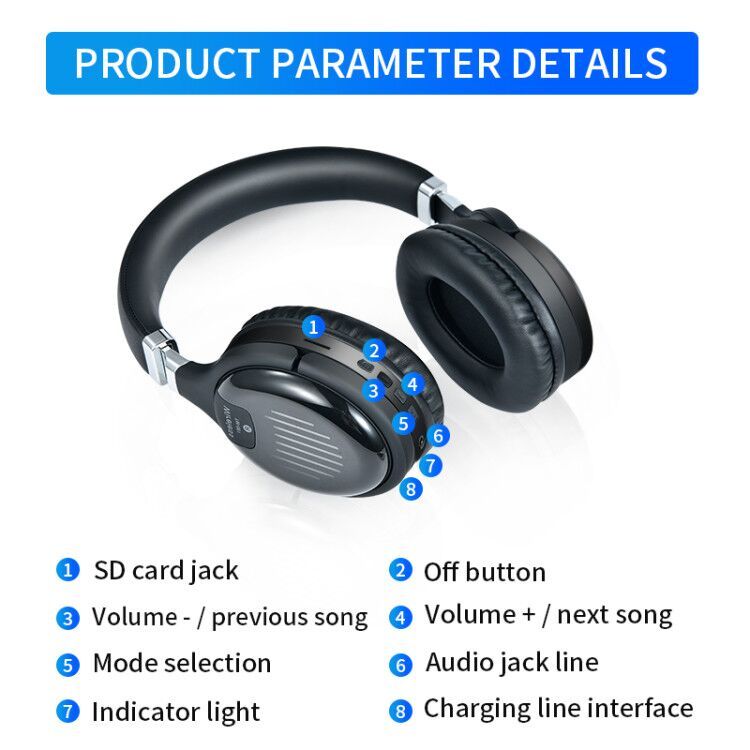 BT5.0 Earphone Gaming Headset